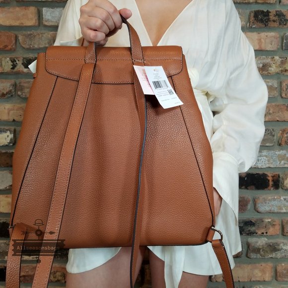 AUTHENTIC NWT Kate Spade Large Leila Backpack Warm Gingerbread BROWN Ginger main image 7